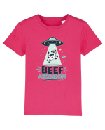 Beef Ascending Funny UFO Cow Alien Abduction Retro Sci Fi Humor Tricou mânecă scurtă  Copii Mini Creator