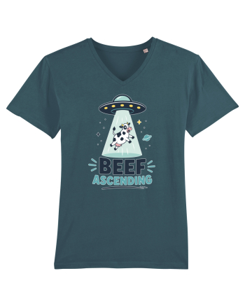 Beef Ascending Funny UFO Cow Alien Abduction Retro Sci Fi Humor Stargazer
