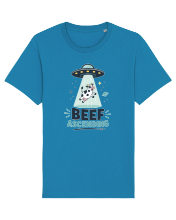 Beef Ascending Funny UFO Cow Alien Abduction Retro Sci Fi Humor Azur
