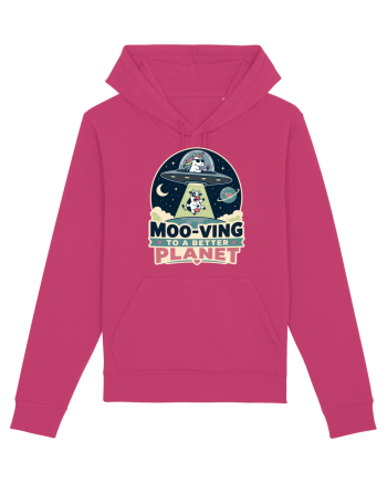 Ma mut pe alta planeta. Moo-Ving To A Better Planet Funny Unicorn UFO Cow Raspberry