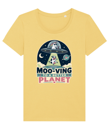 Ma mut pe alta planeta. Moo-Ving To A Better Planet Funny Unicorn UFO Cow Jojoba