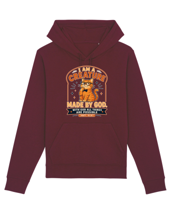 Cu pisici si religie. Christian Cat Lover Faith Apparel for Cat Owners Matt Burgundy
