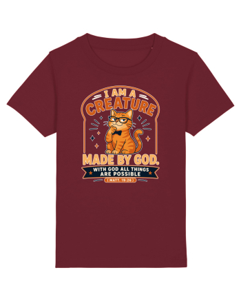 Cu pisici si religie. Christian Cat Lover Faith Apparel for Cat Owners Matt Burgundy