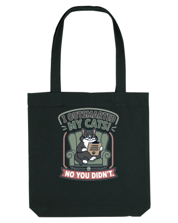 Funny Smart Cat Owner Humor Design for Cat Moms and Cat Dads Black