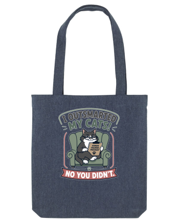 Funny Smart Cat Owner Humor Design for Cat Moms and Cat Dads Midnight Blue
