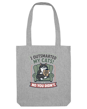 Funny Smart Cat Owner Humor Design for Cat Moms and Cat Dads Heather Grey