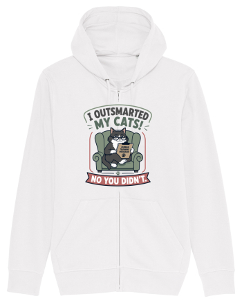 Funny Smart Cat Owner Humor Design for Cat Moms and Cat Dads White