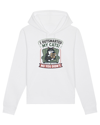 Funny Smart Cat Owner Humor Design for Cat Moms and Cat Dads White