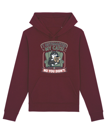 Funny Smart Cat Owner Humor Design for Cat Moms and Cat Dads Burgundy