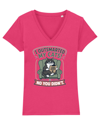Funny Smart Cat Owner Humor Design for Cat Moms and Cat Dads Raspberry