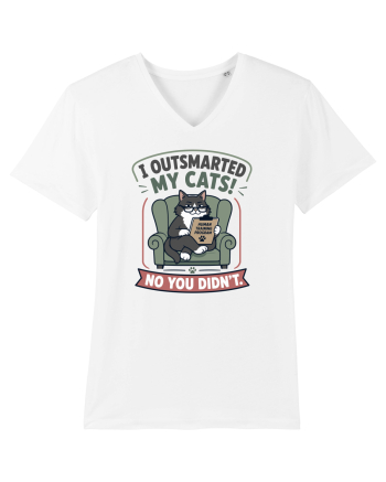 Funny Smart Cat Owner Humor Design for Cat Moms and Cat Dads White