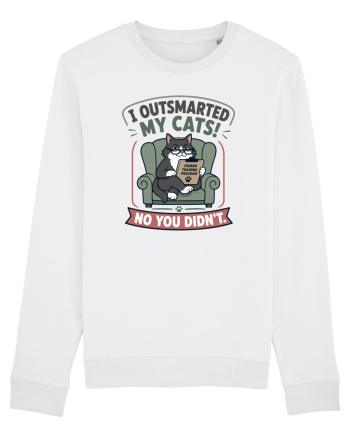 Funny Smart Cat Owner Humor Design for Cat Moms and Cat Dads White