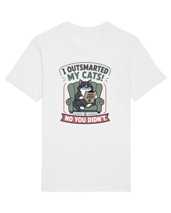 Funny Smart Cat Owner Humor Design for Cat Moms and Cat Dads White