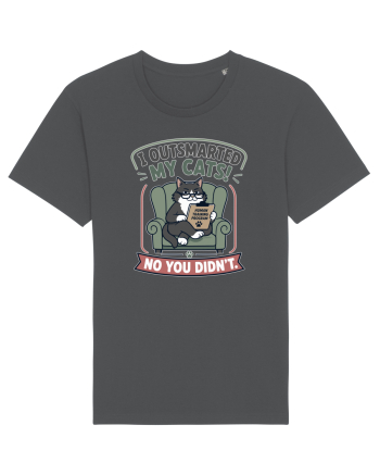 Funny Smart Cat Owner Humor Design for Cat Moms and Cat Dads Anthracite
