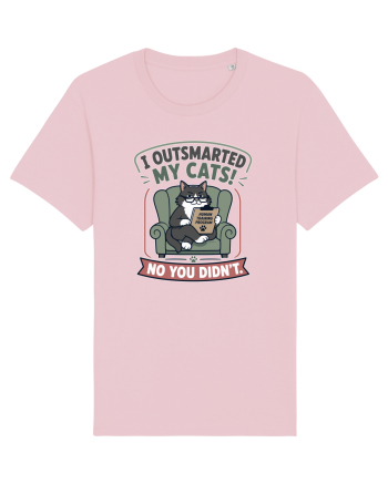 Funny Smart Cat Owner Humor Design for Cat Moms and Cat Dads Cotton Pink