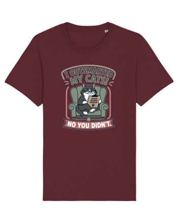 Funny Smart Cat Owner Humor Design for Cat Moms and Cat Dads Burgundy