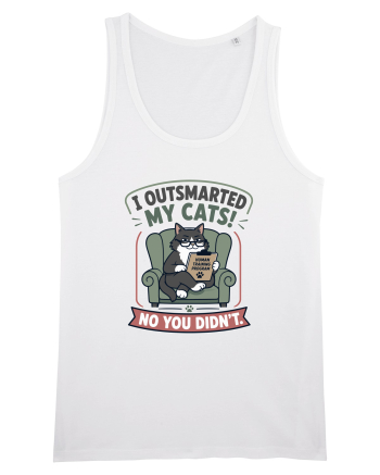 Funny Smart Cat Owner Humor Design for Cat Moms and Cat Dads White