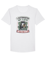 Funny Smart Cat Owner Humor Design for Cat Moms and Cat Dads Tricou mânecă scurtă guler larg Bărbat Skater