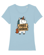 Ieftin e scump cu intelepciune de unicorni Tricou mânecă scurtă guler larg fitted Damă Expresser