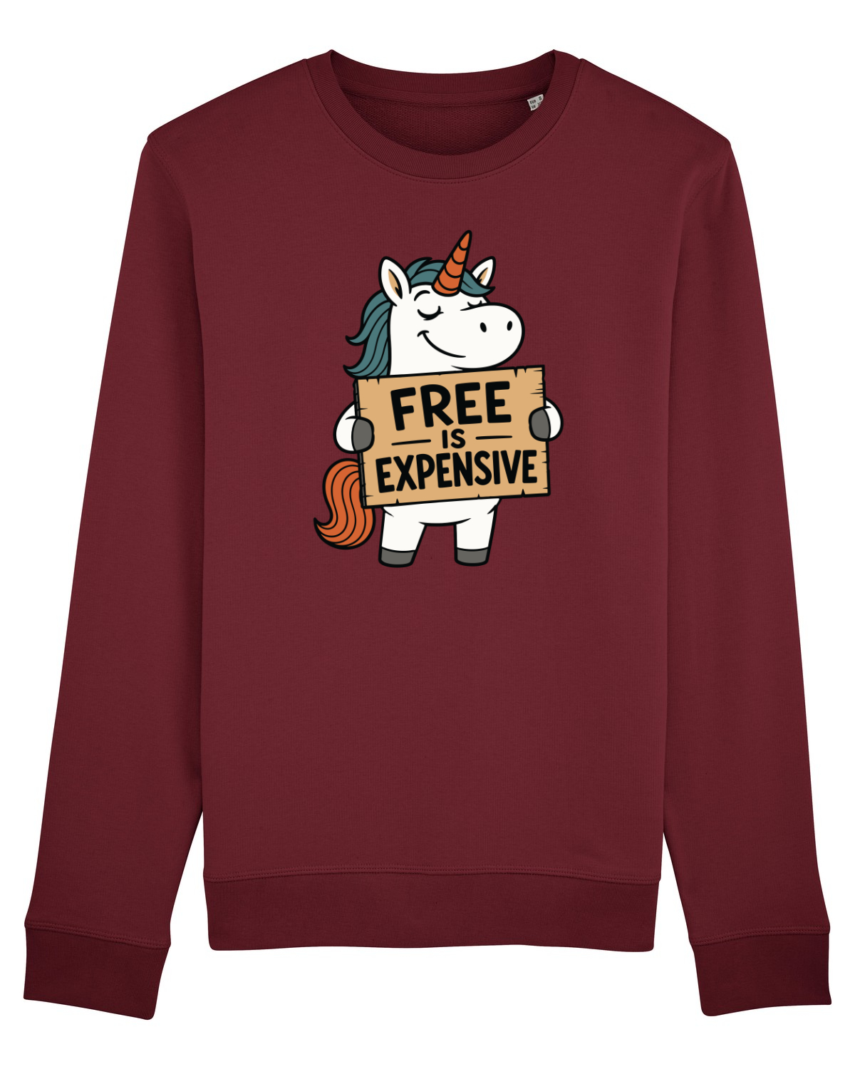 Bluză mânecă lungă Unisex Rise Burgundy