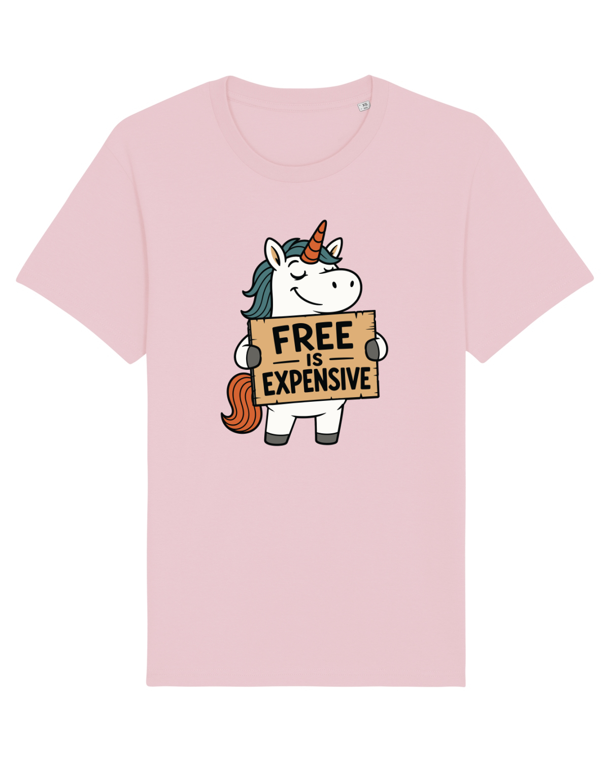 Tricou mânecă scurtă Unisex Rocker Cotton Pink