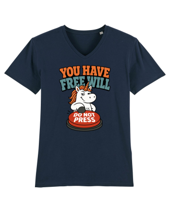 You Have Free Will Do Not Press Funny Unicorn Philosophy Humor French Navy