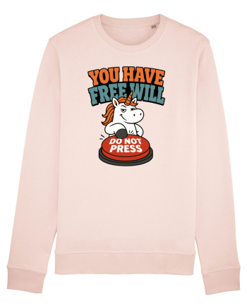 You Have Free Will Do Not Press Funny Unicorn Philosophy Humor Candy Pink