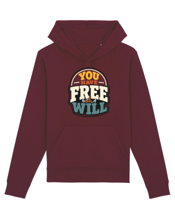 You Have Free Will Funny Philosophy Humor Unicorn Graphic Burgundy