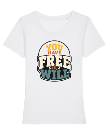 You Have Free Will Funny Philosophy Humor Unicorn Graphic White