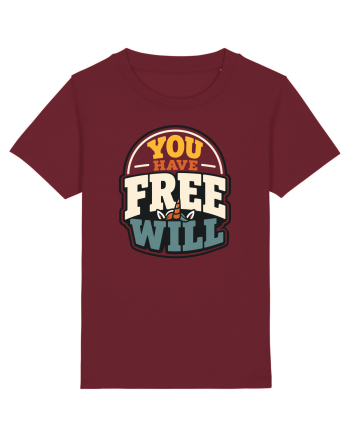 You Have Free Will Funny Philosophy Humor Unicorn Graphic Burgundy