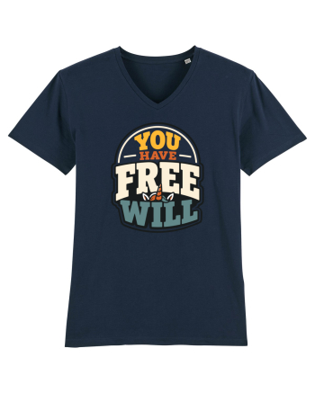 You Have Free Will Funny Philosophy Humor Unicorn Graphic French Navy