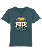 You Have Free Will Funny Philosophy Humor Unicorn Graphic Tricou mânecă scurtă guler V Bărbat Presenter