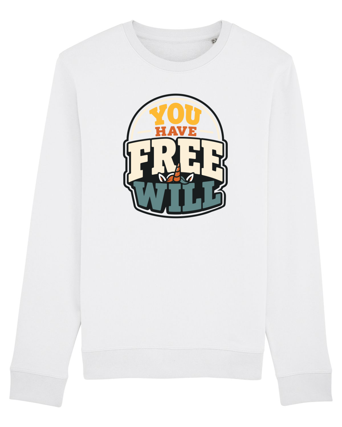 Bluză mânecă lungă Unisex Rise White