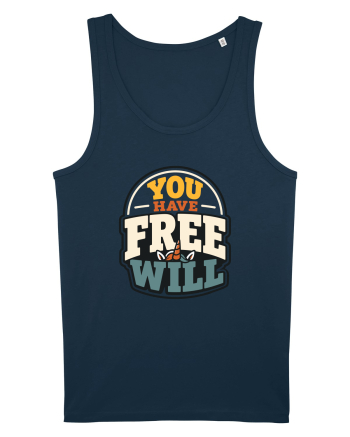 You Have Free Will Funny Philosophy Humor Unicorn Graphic Navy