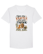 Esti exact cine crezi ca esti, cu pisici, motivational Tricou mânecă scurtă guler larg Bărbat Skater