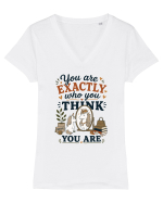 Unicorn Confidence Motivation Positive Mindset Dream Big Inspirational Desi Tricou mânecă scurtă guler V Damă Evoker
