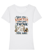 Unicorn Confidence Motivation Positive Mindset Dream Big Inspirational Desi Tricou mânecă scurtă guler larg fitted Damă Expresser