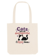 Funny Cat Lover Quote Disrespectful Cat Humor Sarcastic Feline Owner Sacoșă textilă