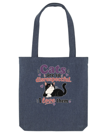 Funny Cat Lover Quote Disrespectful Cat Humor Sarcastic Feline Owner Midnight Blue