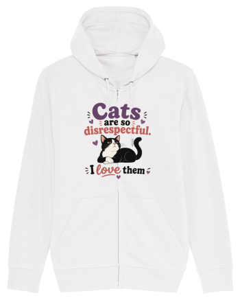 Funny Cat Lover Quote Disrespectful Cat Humor Sarcastic Feline Owner White