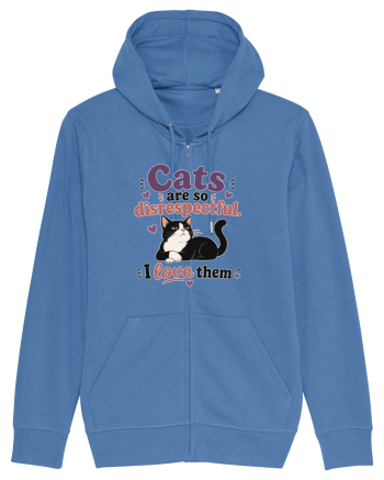 Funny Cat Lover Quote Disrespectful Cat Humor Sarcastic Feline Owner Bright Blue