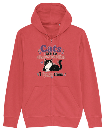 Funny Cat Lover Quote Disrespectful Cat Humor Sarcastic Feline Owner Carmine Red