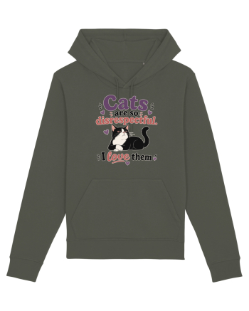Funny Cat Lover Quote Disrespectful Cat Humor Sarcastic Feline Owner Khaki