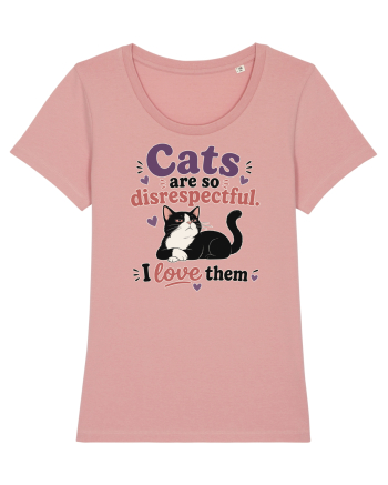 Funny Cat Lover Quote Disrespectful Cat Humor Sarcastic Feline Owner Canyon Pink