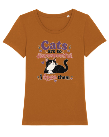Funny Cat Lover Quote Disrespectful Cat Humor Sarcastic Feline Owner Roasted Orange