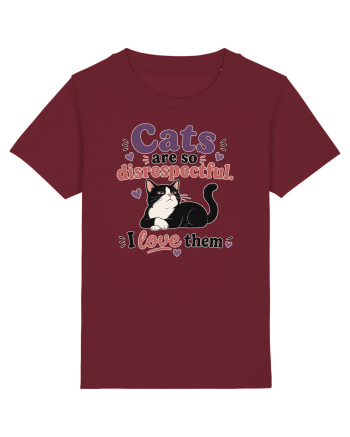 Funny Cat Lover Quote Disrespectful Cat Humor Sarcastic Feline Owner Burgundy