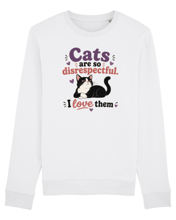 Funny Cat Lover Quote Disrespectful Cat Humor Sarcastic Feline Owner White