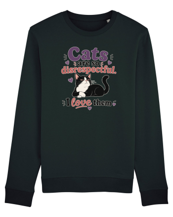 Funny Cat Lover Quote Disrespectful Cat Humor Sarcastic Feline Owner Black