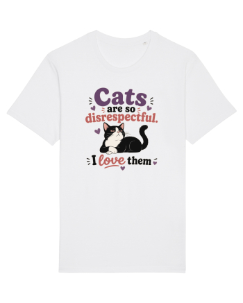Funny Cat Lover Quote Disrespectful Cat Humor Sarcastic Feline Owner White