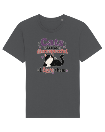 Funny Cat Lover Quote Disrespectful Cat Humor Sarcastic Feline Owner Anthracite